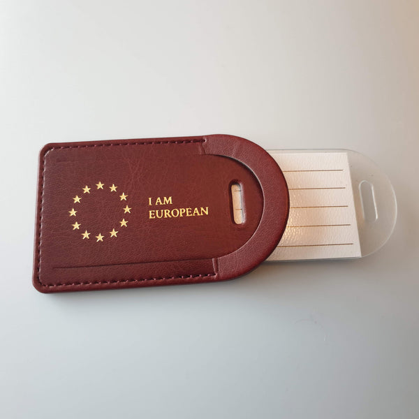 Luggage tag: I am European